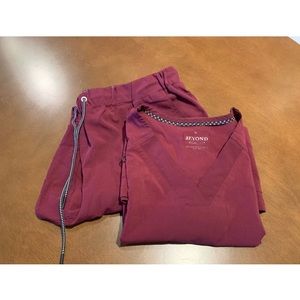 Beyond Scrubs Maroon Set